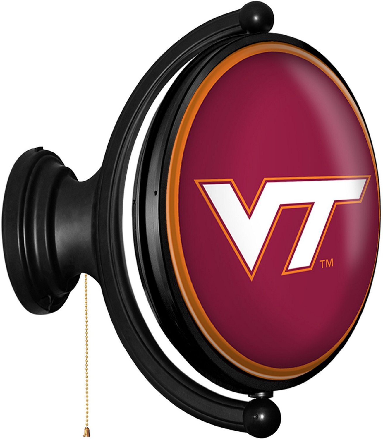 The Fan-Brand Virginia Tech Original Oval Rotating Lighted Sign  - view number 2