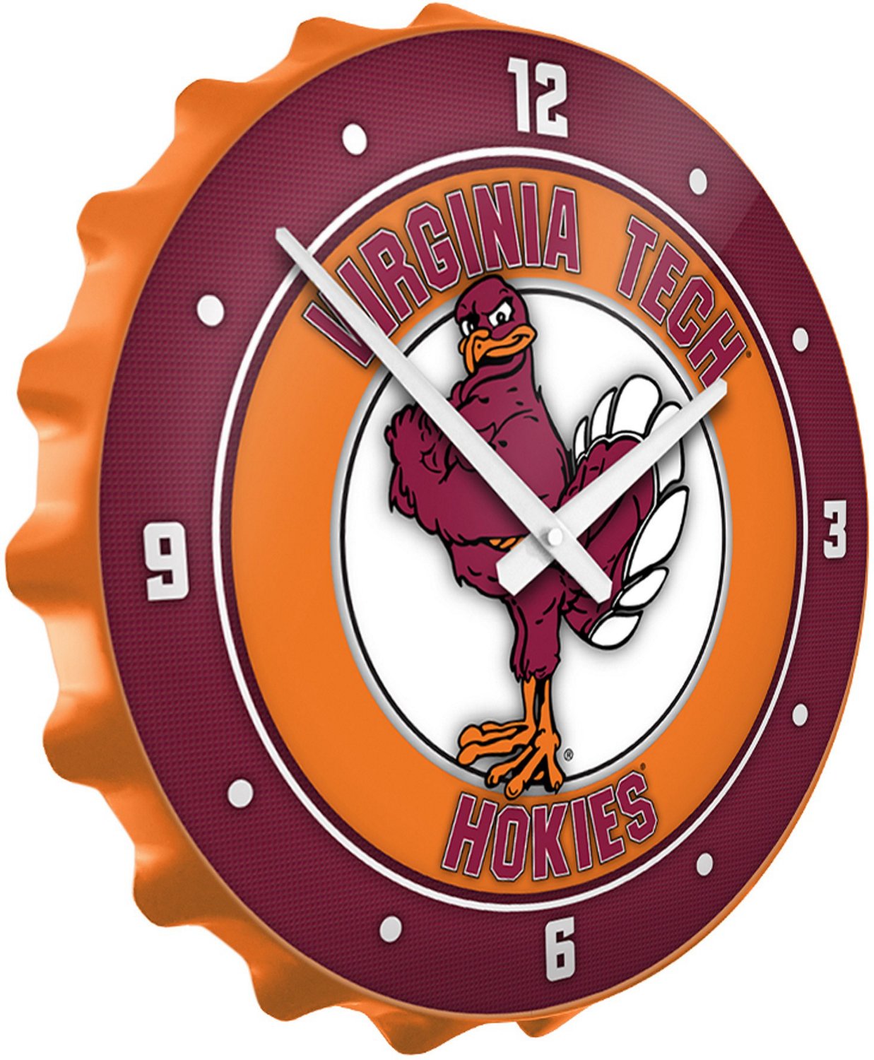 The Fan-Brand Virginia Tech Mascot Bottle Cap Clock - view number 2