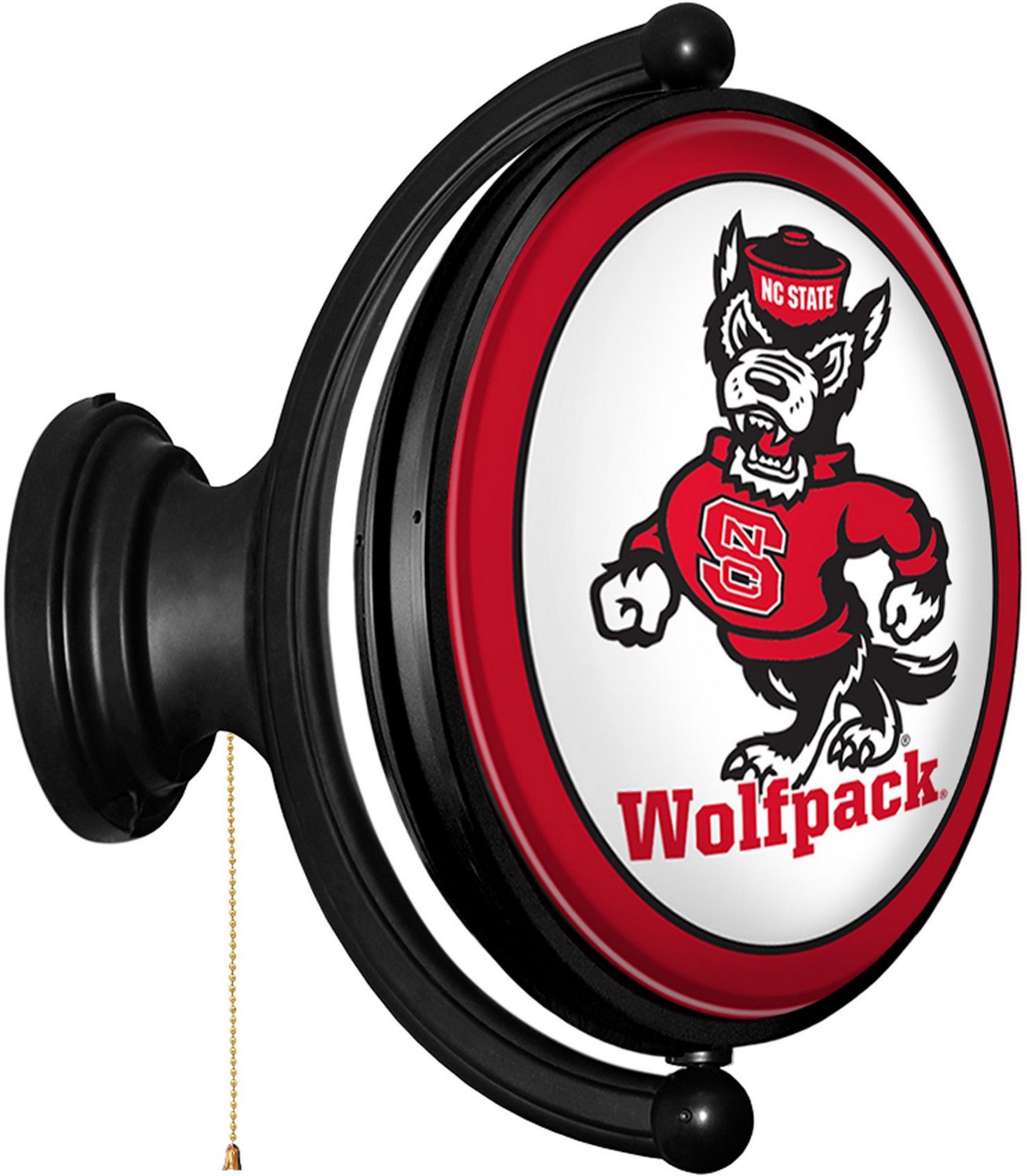 The Fan-Brand North Carolina State University Tuffy Original Oval Rotating Lighted Sign  - view number 2