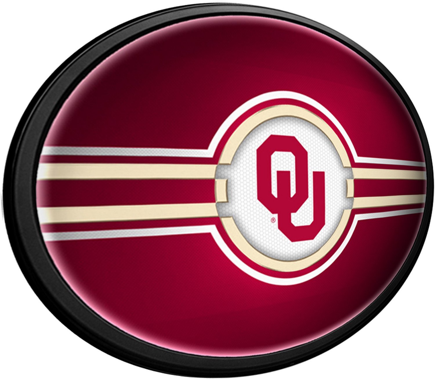 The Fan-Brand University of Oklahoma Oval Slimline Lighted Wall Sign - view number 2