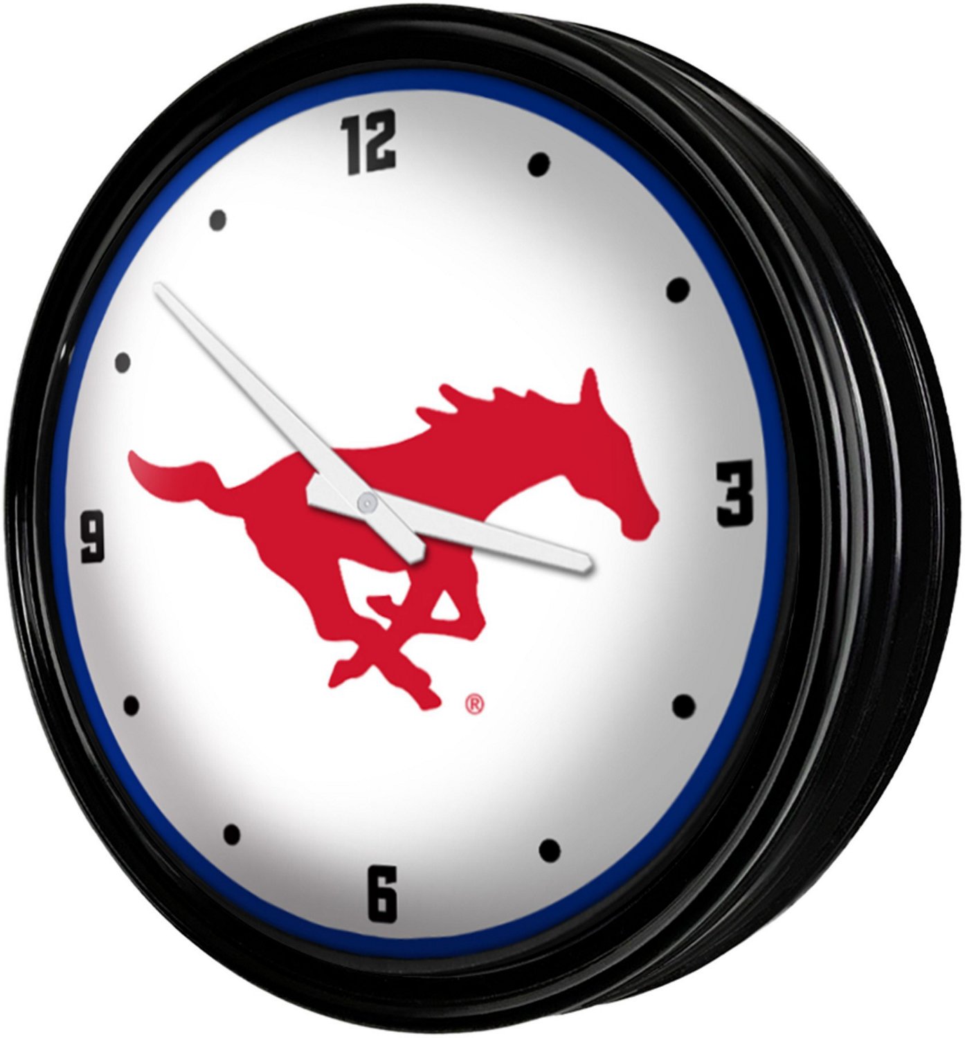 The Fan-Brand Southern Methodist University Retro Lighted Wall Clock  - view number 2