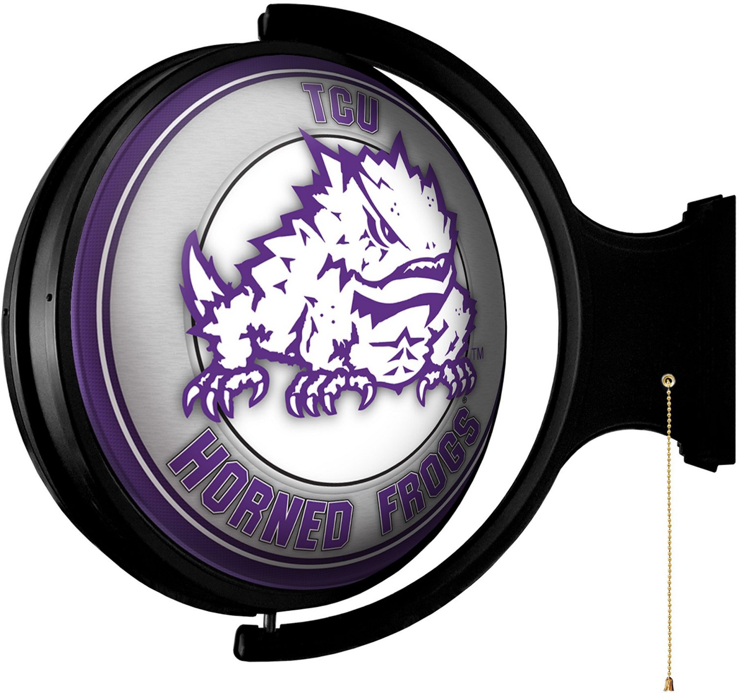 The Fan-Brand Texas Christian University Mascot Original Round Rotating Lighted Sign  - view number 2