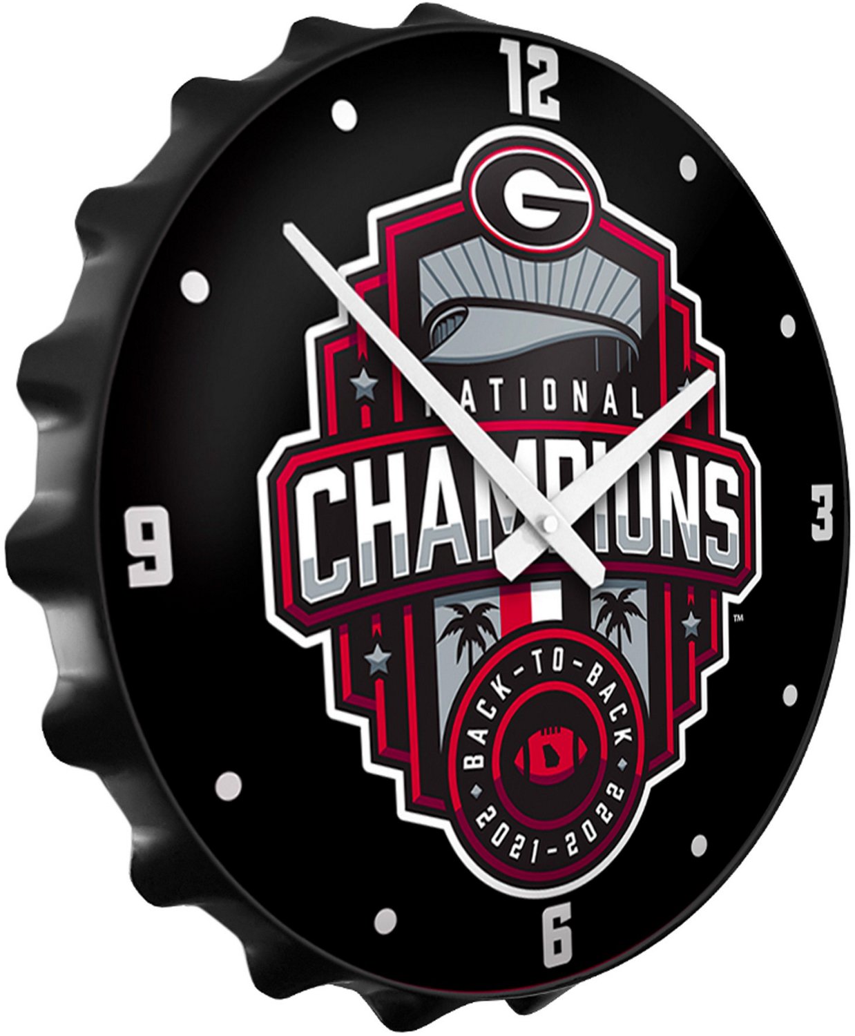 The Fan-Brand University of Georgia National Champions Bottle Cap Clock - view number 2