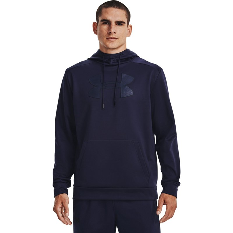 Under Armour Men's Armour Big Logo Hoodie Navy Blue, X-Large - Men's Athletic Fleece at Academy Sports product image