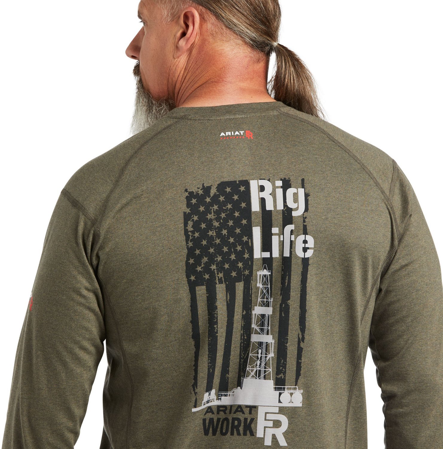 Ariat Men's Flame Resistant Air Rig Life Graphic T-shirt - view number 2
