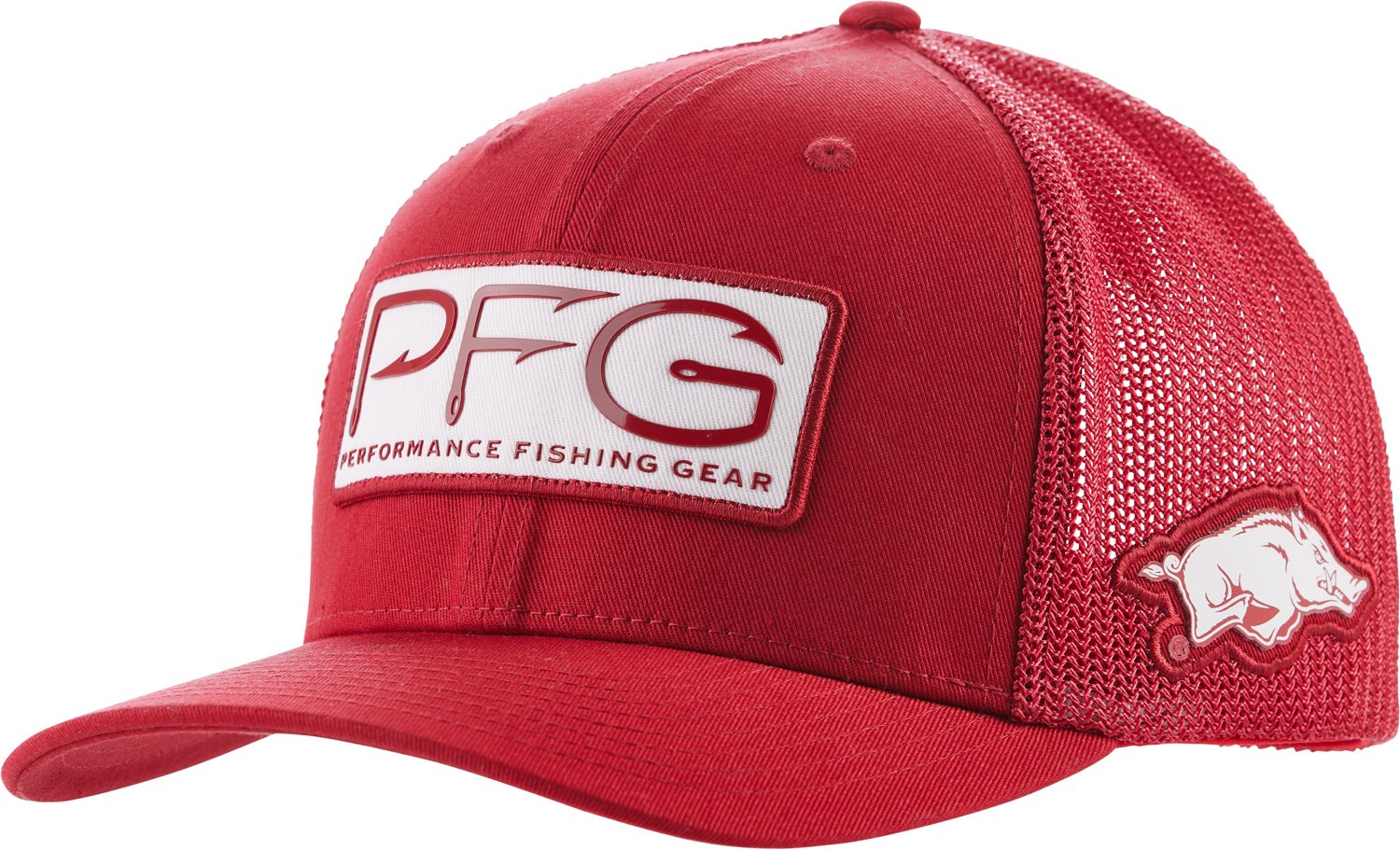 Columbia Sportswear Men’s University of Arkansas Collegiate PFG Hooks Mesh Ball Cap