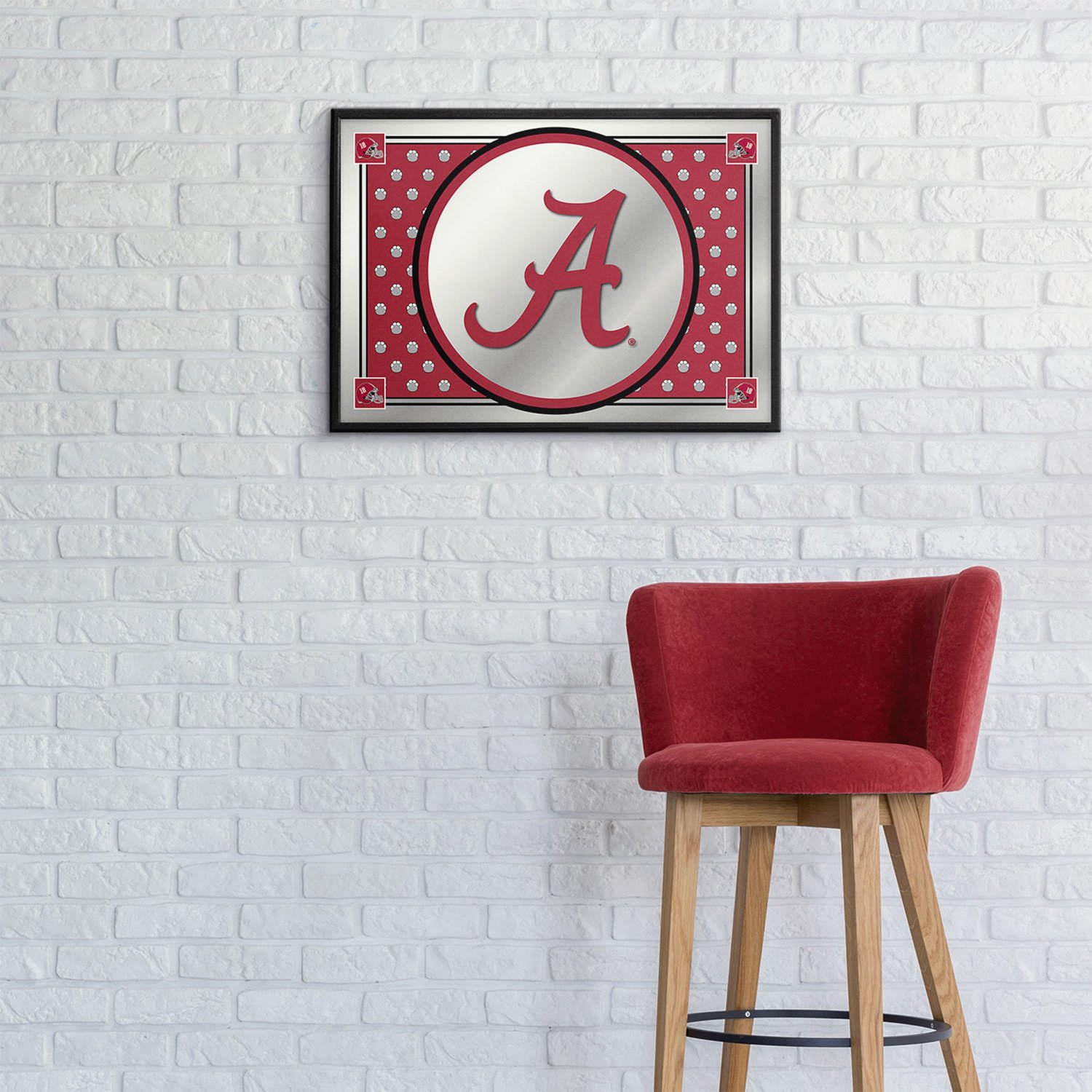 The Fan-Brand University of Alabama Team Spirit Framed Mirrored Wall Sign - view number 3