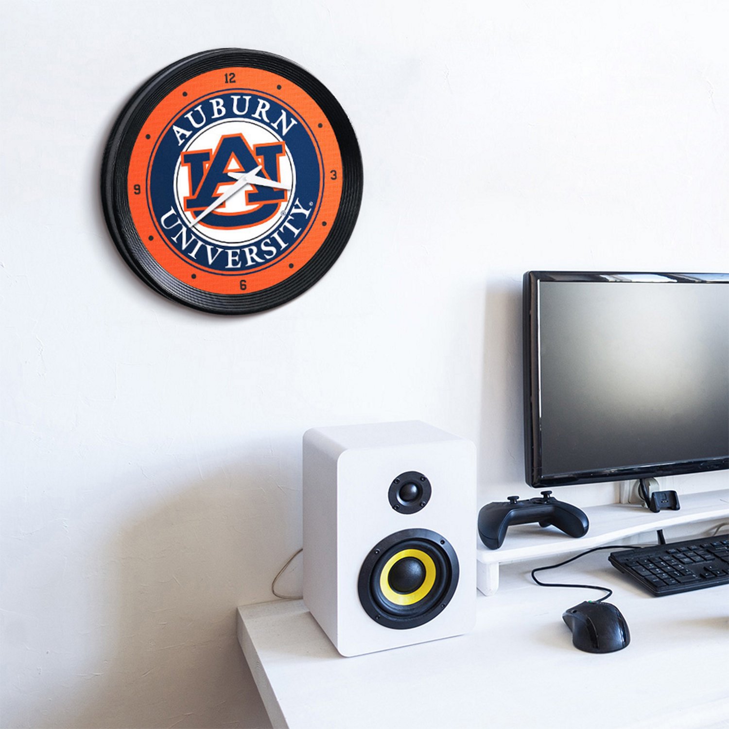 The Fan-Brand University of Auburn Ribbed Wall Clock - view number 3