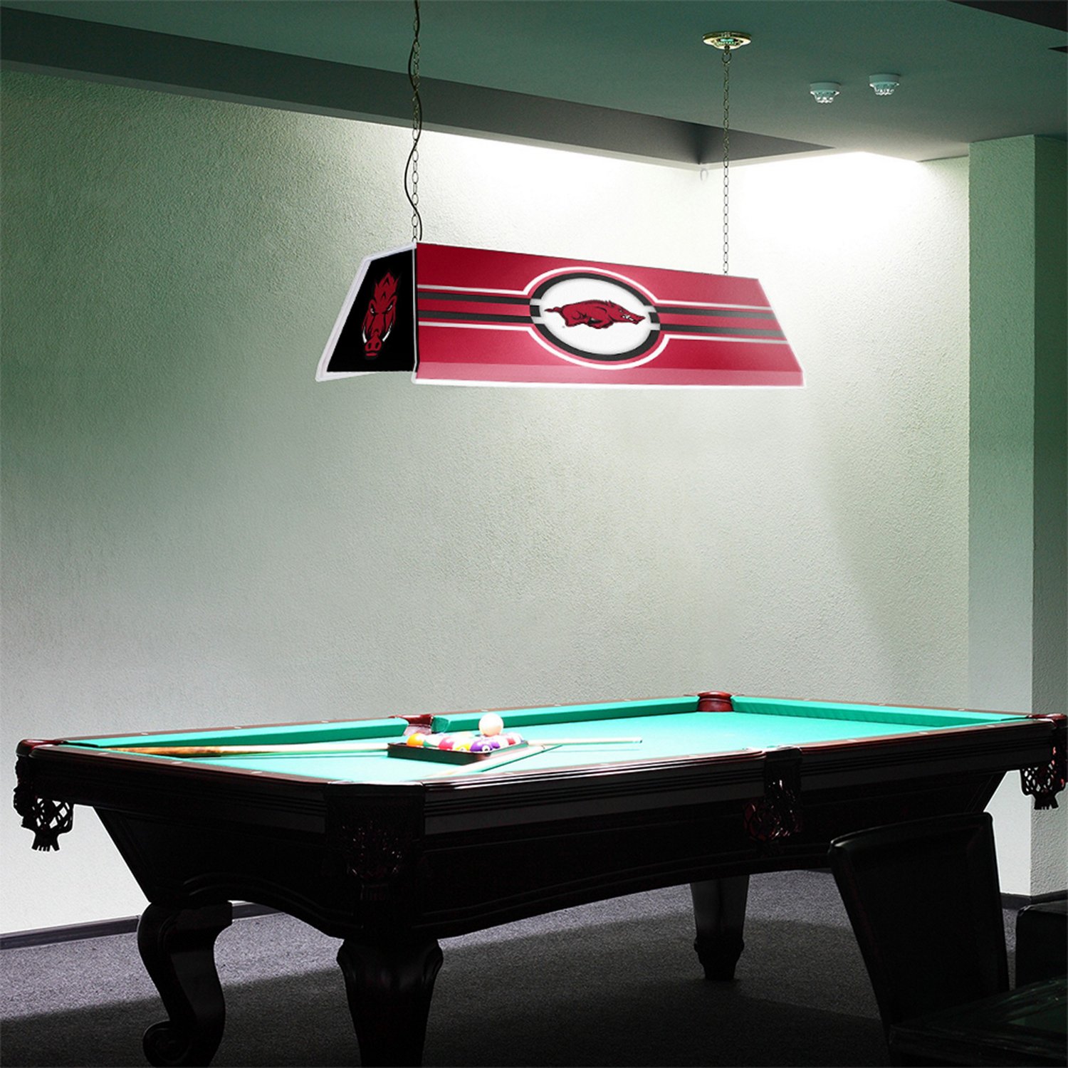The Fan-Brand University of Arkansas Edge Glow Pool Table Light - view number 4