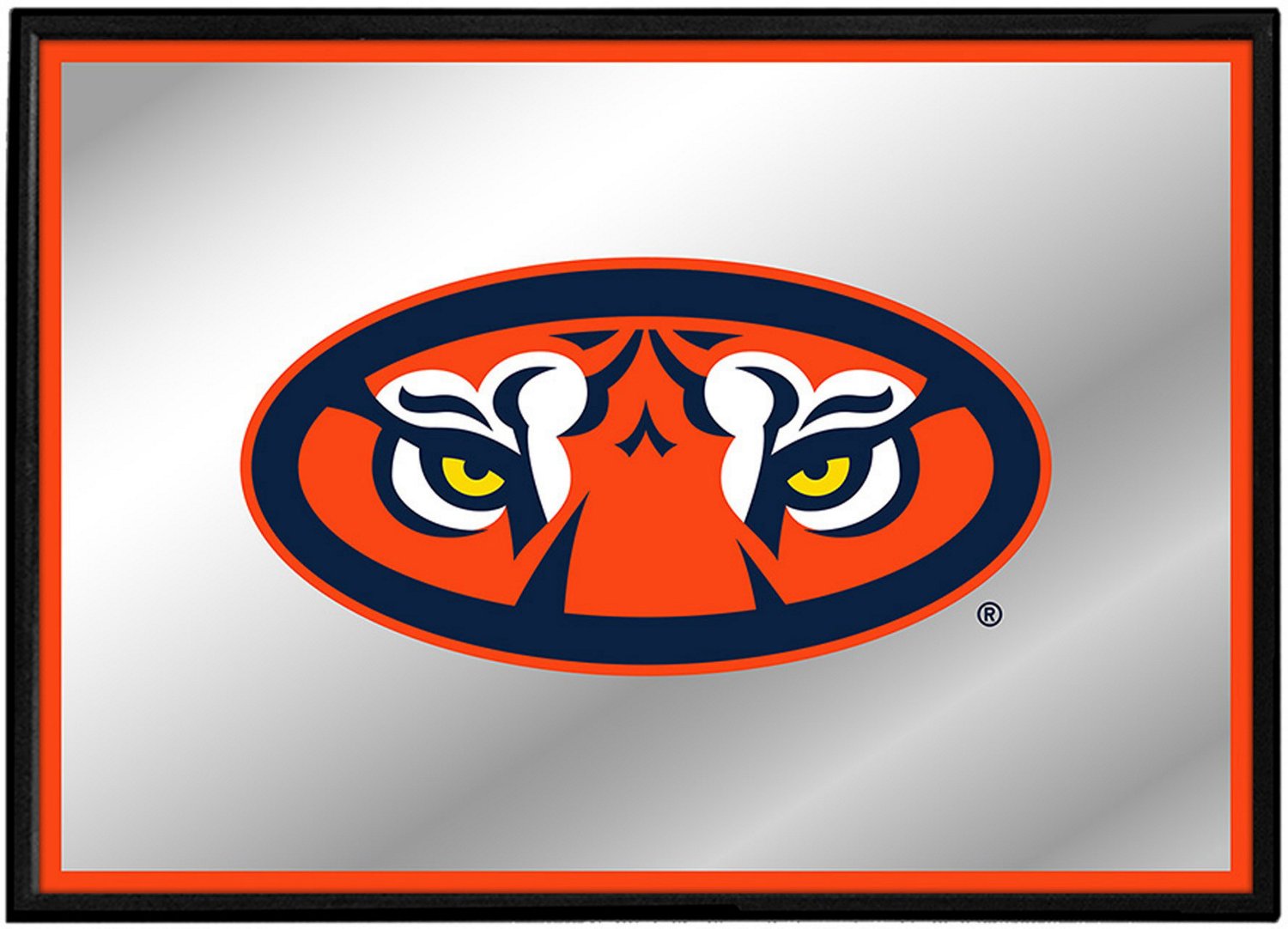 The Fan-Brand Auburn University Tiger Eye Framed Mirrored Wall Sign ...