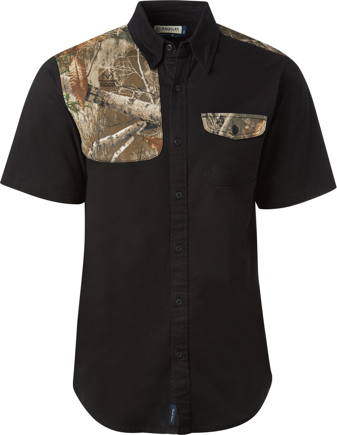 Blocker Outdoors Men's Shield Series Fused Cotton Button Down Shirt, Medium, Realtree Edge