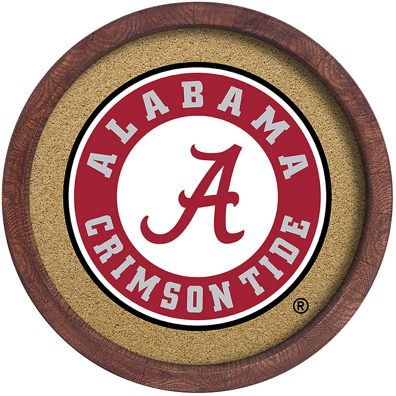 The Fan-Brand University of Alabama “Faux” Barrel Framed Cork Board                                                          - view number 1