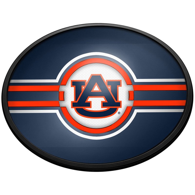 The Fan-Brand Auburn University Oval Slimline Lighted Sign Blue - NCAA Novelty at Academy Sports