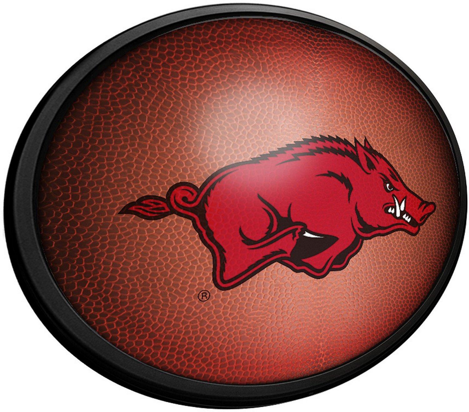 The Fan-Brand University of Arkansas Pigskin Oval Slimline Lighted Sign - view number 2