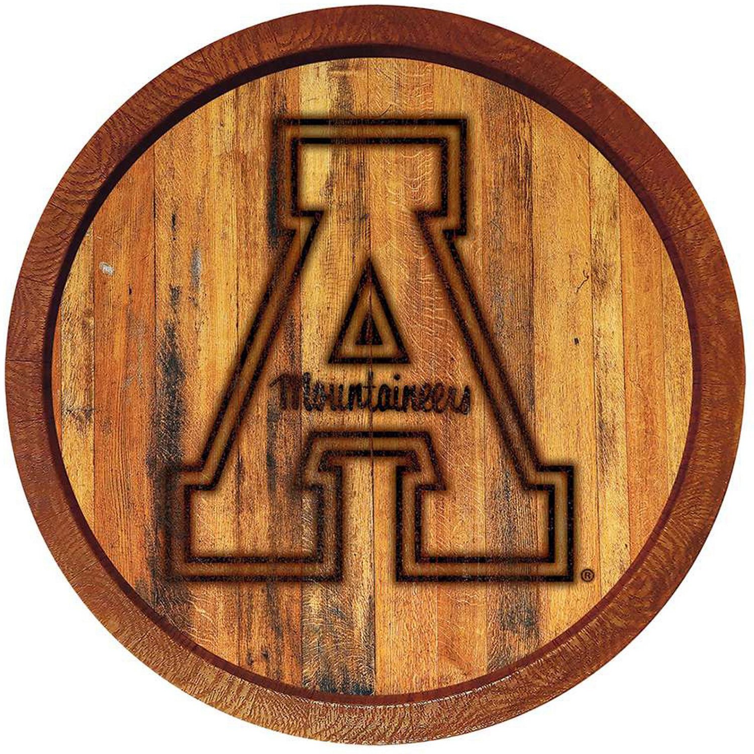 The Fan-Brand Appalachian State University Branded Faux Barrel Top Sign ...