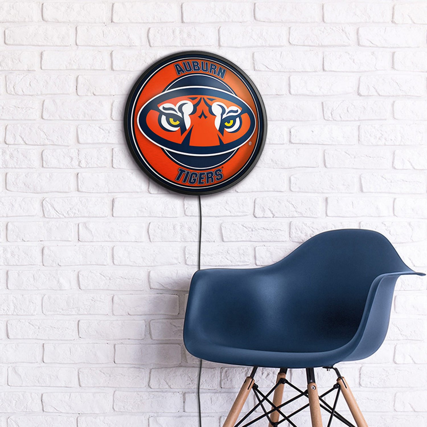 The Fan-Brand Auburn University Tiger Eyes Round Slimline Lighted Sign - view number 4