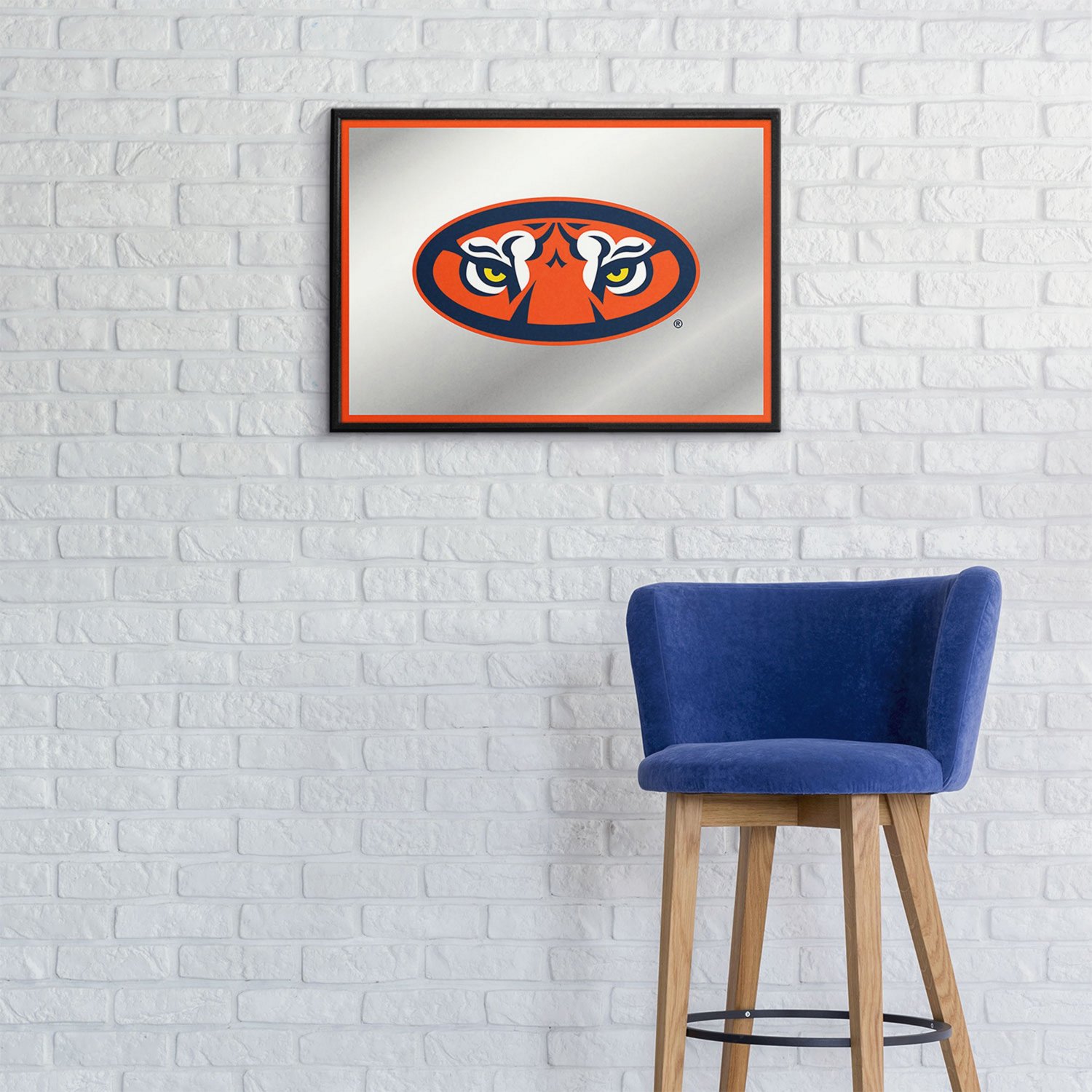 The Fan-Brand Auburn University Tiger Eye Framed Mirrored Wall Sign - view number 3