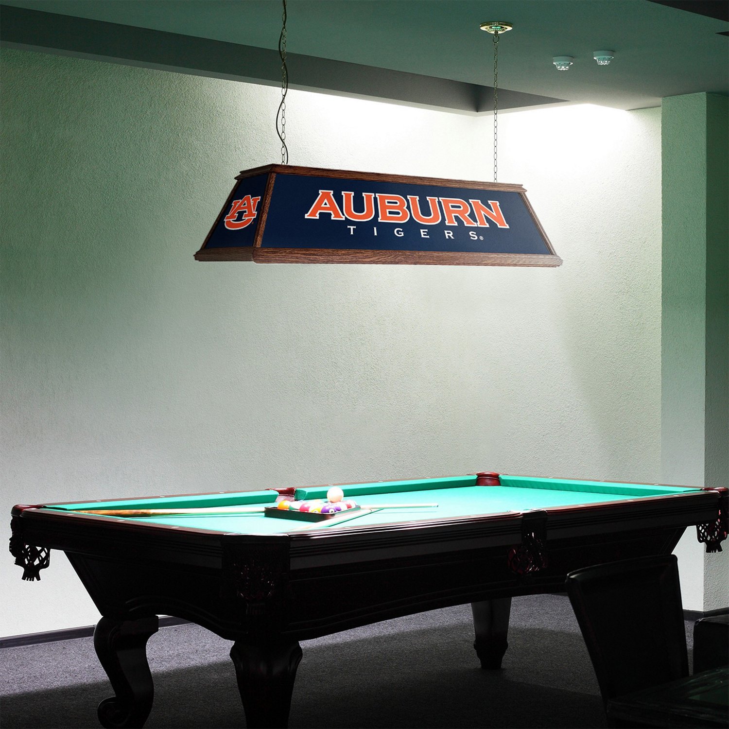The Fan-Brand Auburn University Premium Wood Pool Table Light                                                                    - view number 3