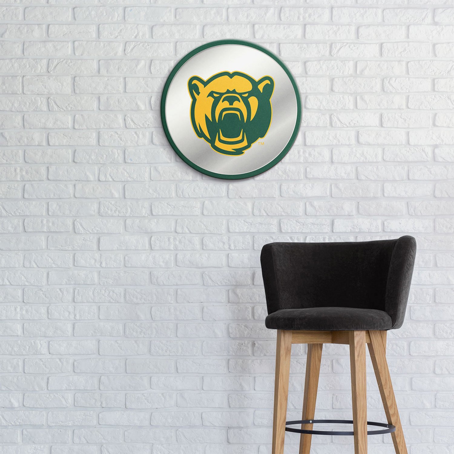 The Fan-Brand Baylor University Bear Modern Mirrored Disc Sign - view number 3