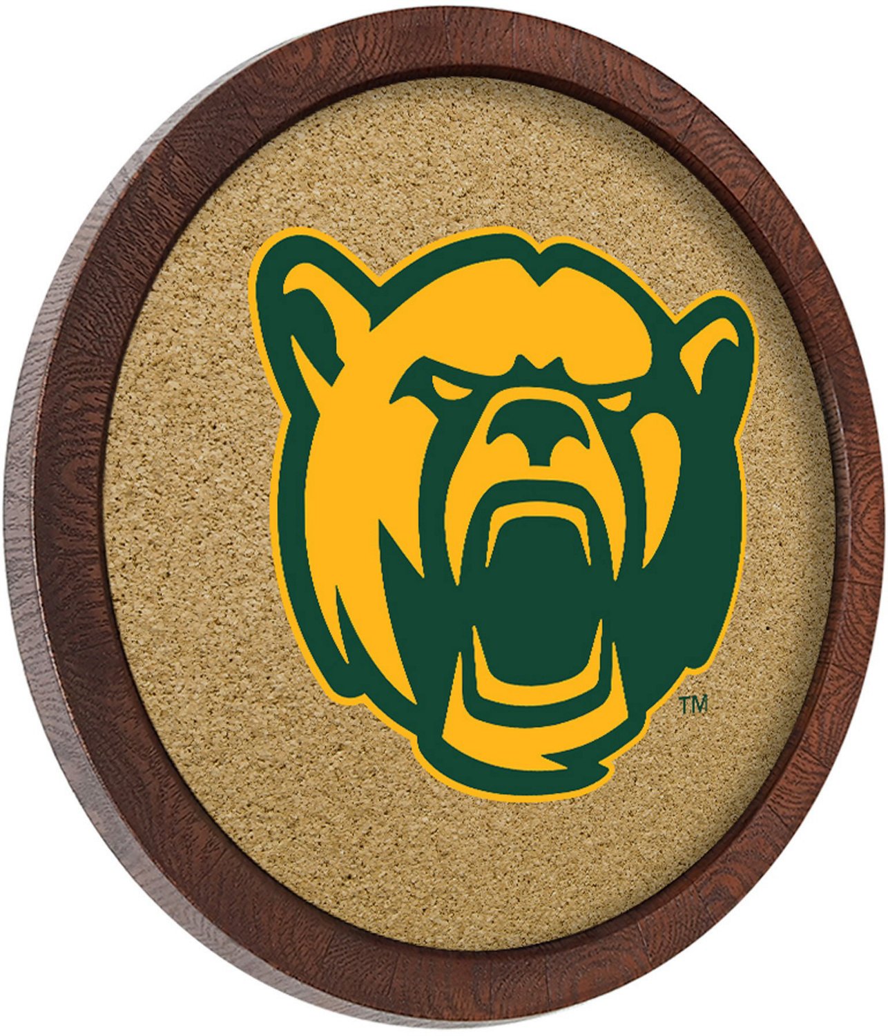 The Fan-Brand Baylor University Mascot “Faux” Barrel Framed Cork Board - view number 2