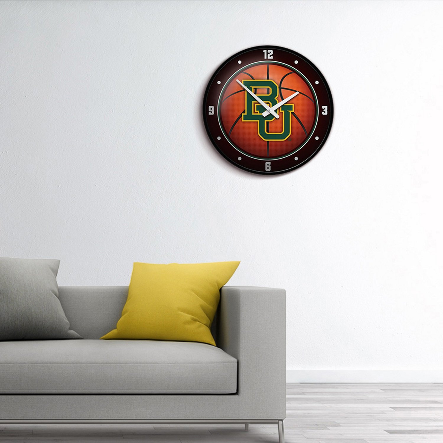 The Fan-Brand Baylor University: Basketball Modern Disc Clock  - view number 3