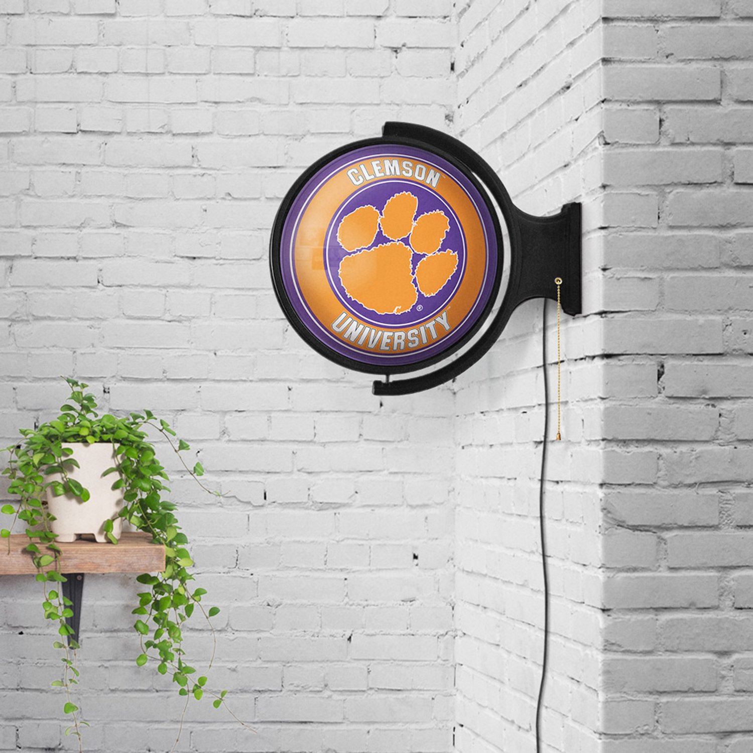 The Fan-Brand Clemson University Round Rotating Lighted Sign  - view number 4