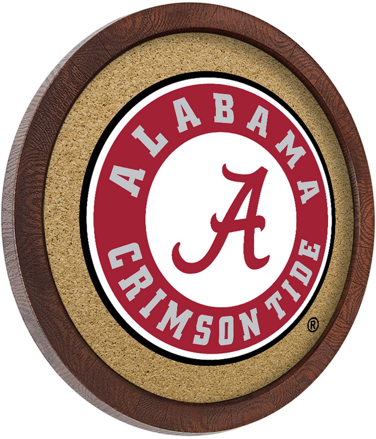 The Fan-Brand University of Alabama “Faux” Barrel Framed Cork Board - view number 2