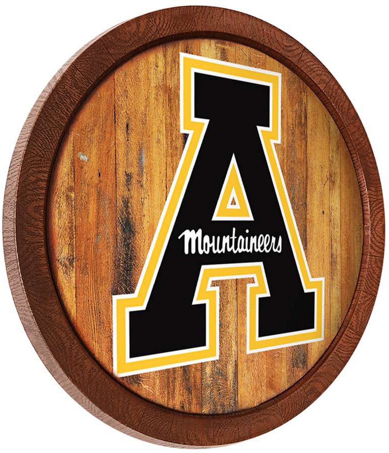 The Fan-Brand Appalachian State University Faux Barrel Top Sign  - view number 2