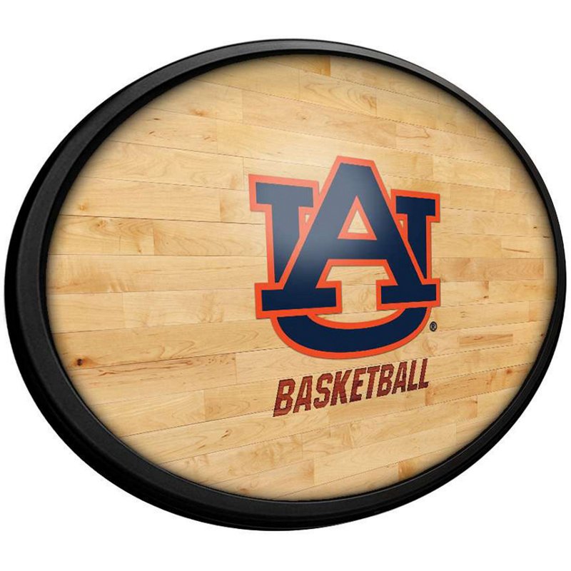 The FanBrand Auburn University Hardwood Oval Slimline Lighted Sign