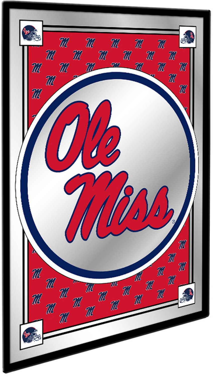 The Fan-Brand University of Mississippi Team Spirit Stacked Framed Mirrored Wall Sign                                            - view number 2