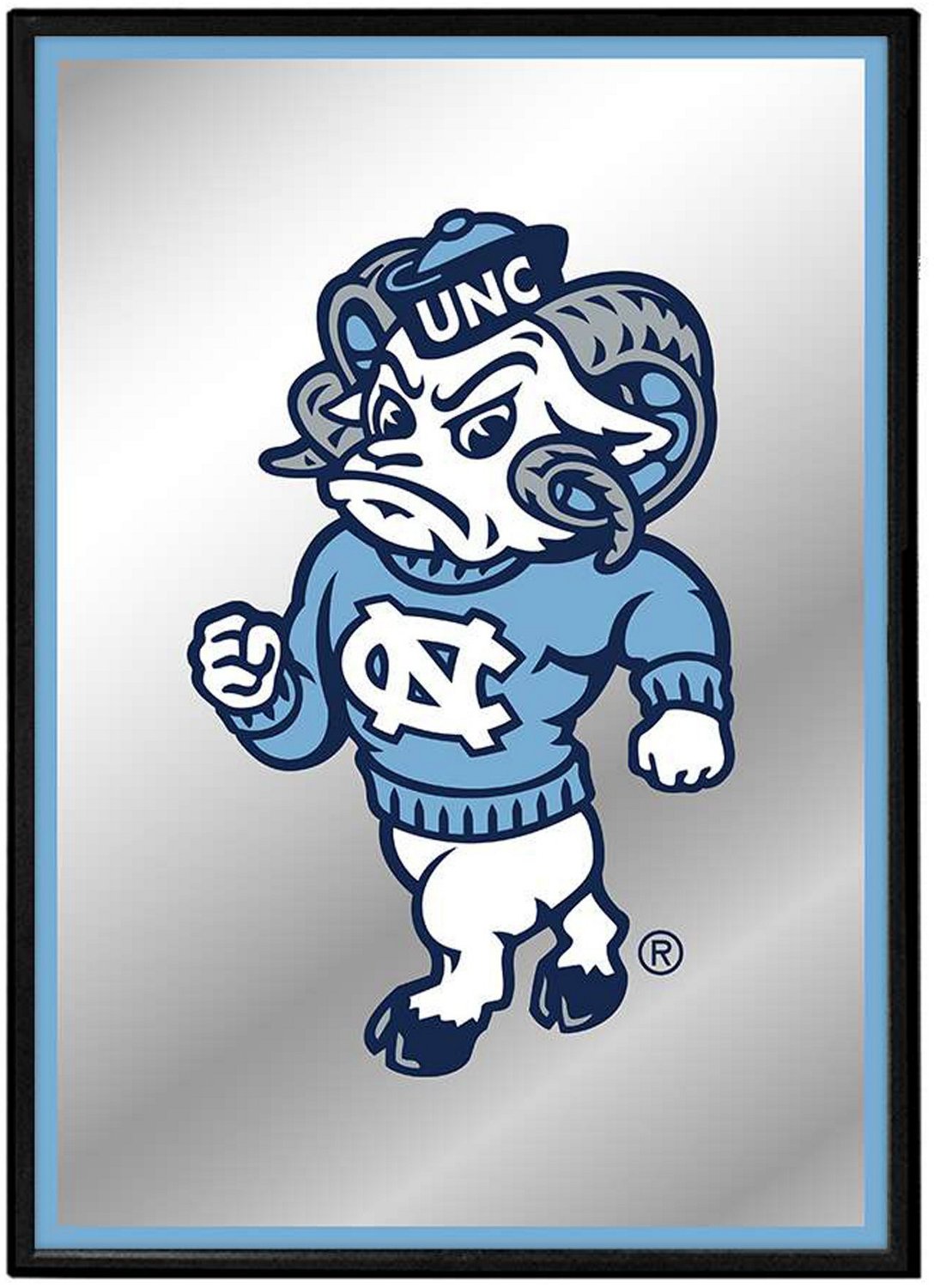 The Fan-Brand University of North Carolina Framed Mirrored Wall Sign ...