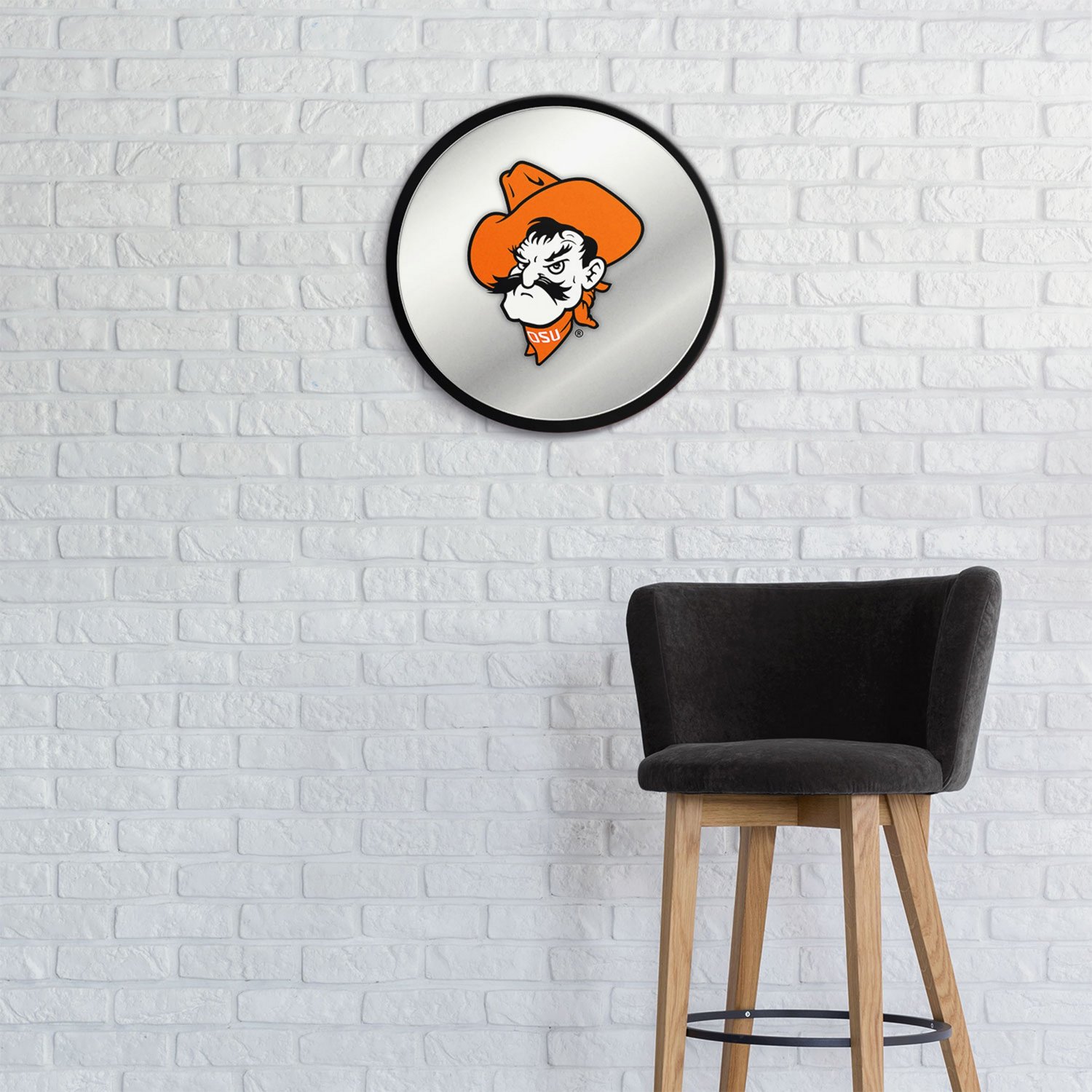 The Fan-Brand Oklahoma State University Mascot Modern Disc Mirrored Wall Sign - view number 3