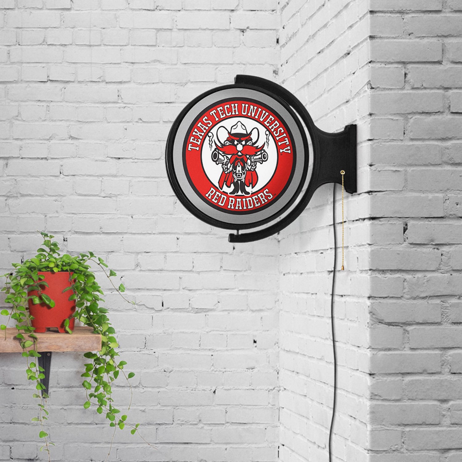 The Fan-Brand Texas Tech University Raider Original Round Rotating Lighted Sign  - view number 4