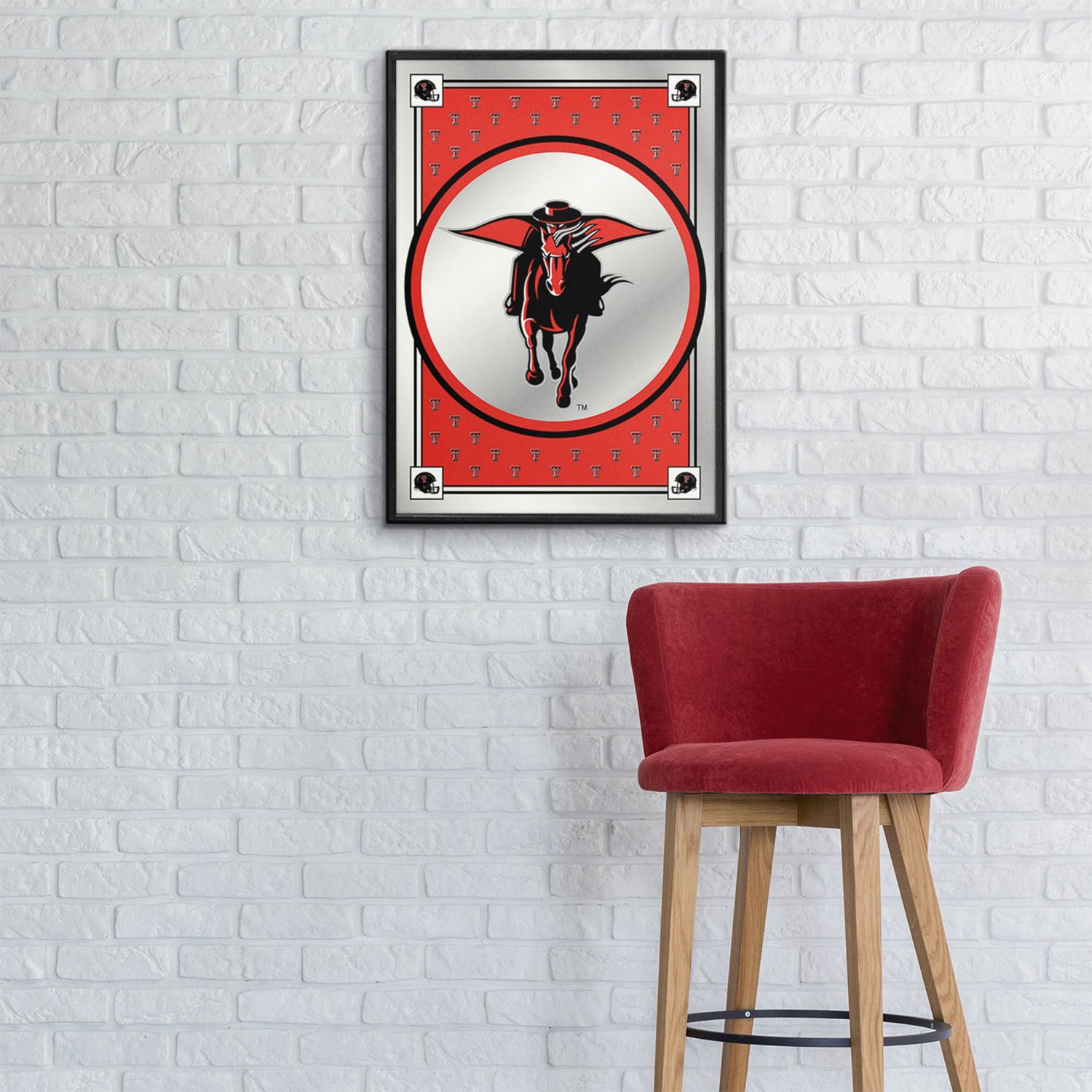 The Fan-Brand Texas Tech University: Team Spirit Mascot Framed Mirrored Wall Sign - view number 3