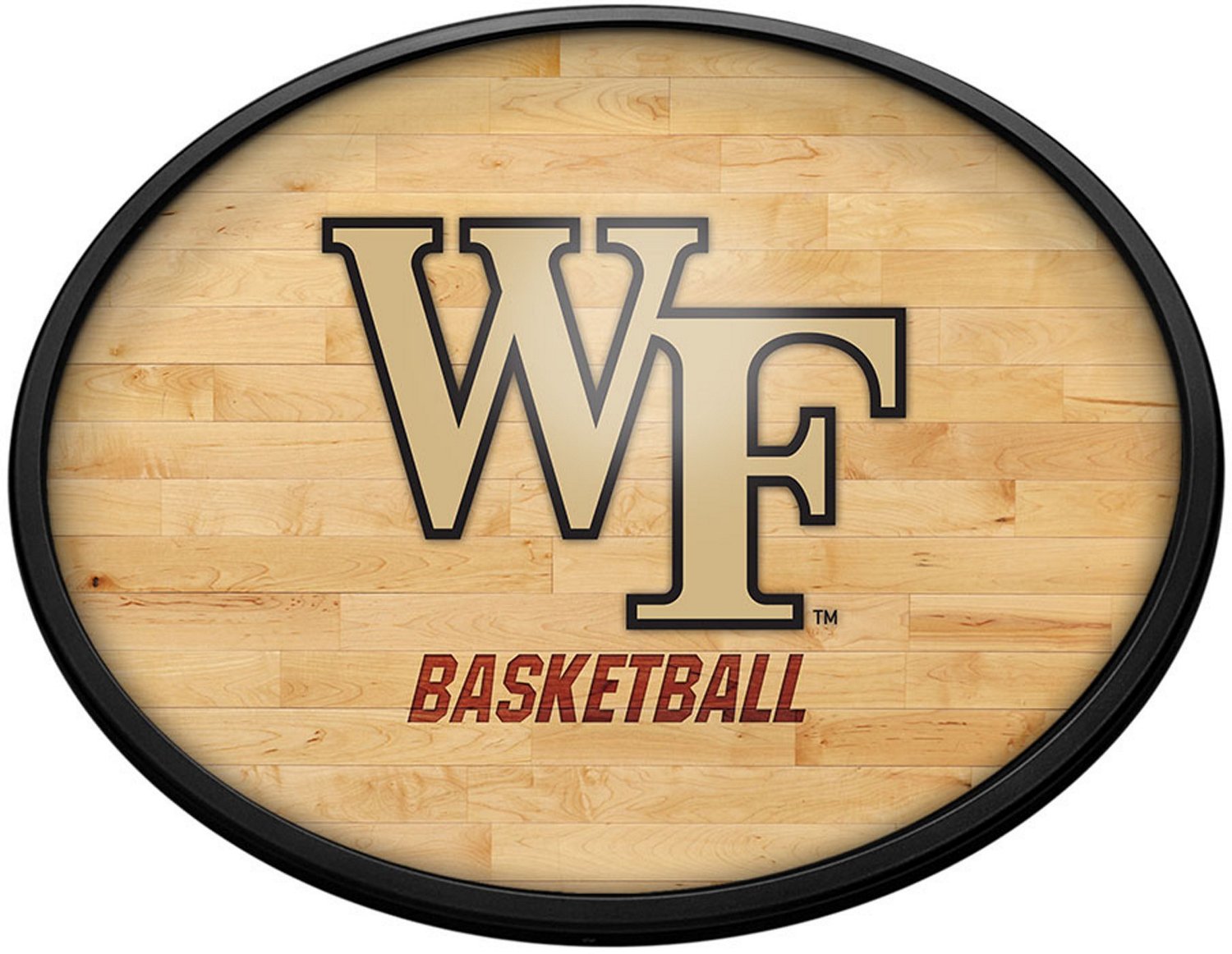 The Fan-Brand Wake Forest University Hardwood Oval Slimline Lighted Wall Sign