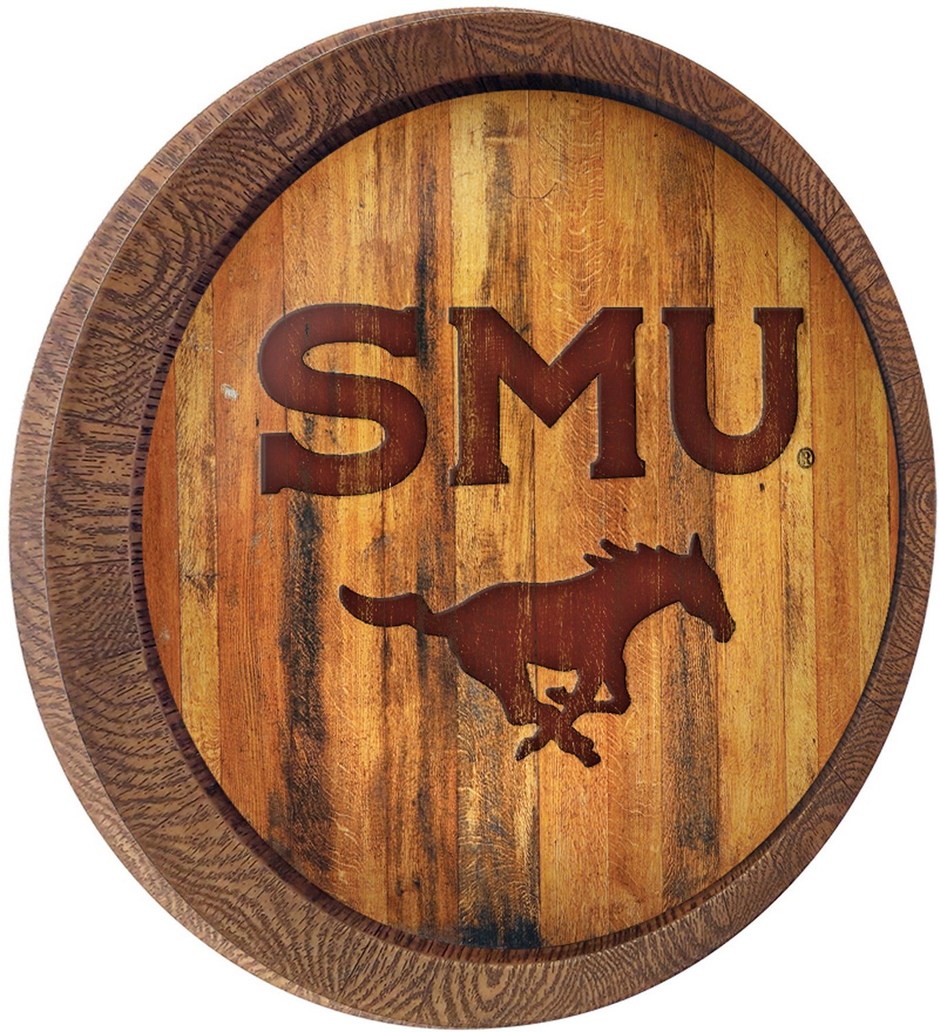 The Fan-Brand Southern Methodist University Branded Faux Barrel Top Sign  - view number 2