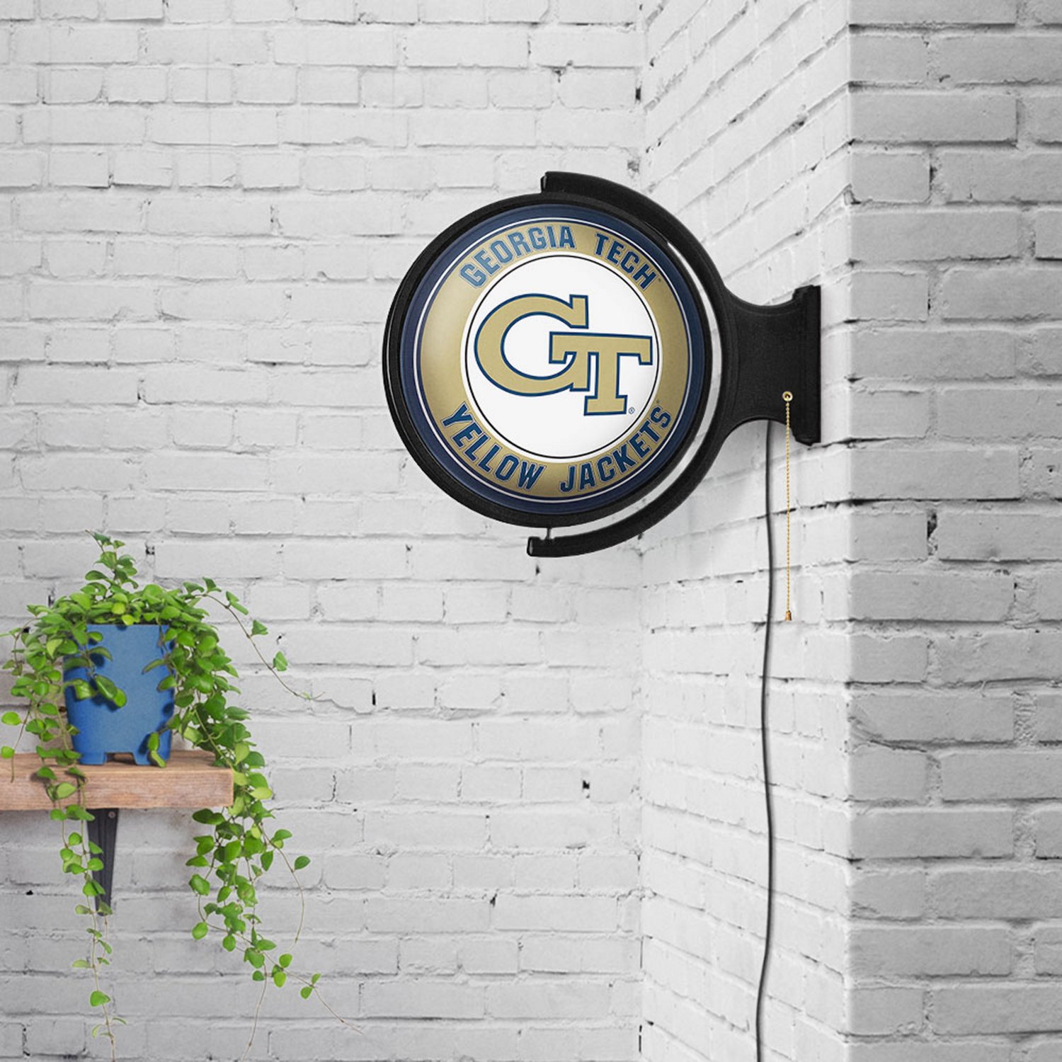 The Fan-Brand Georgia Tech Round Rotating Lighted Sign  - view number 4