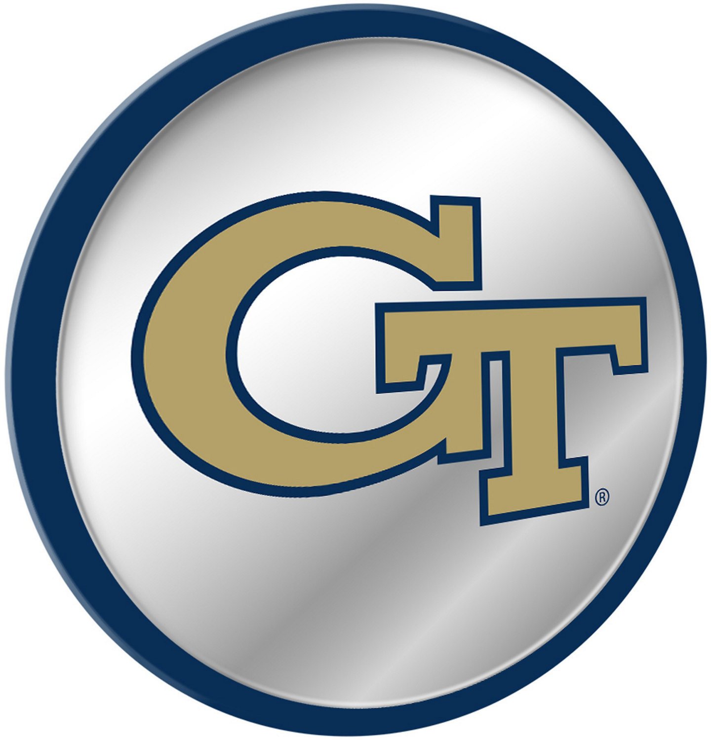 The Fan-Brand Georgia Tech University Modern Disc Mirrored Wall Sign - view number 2