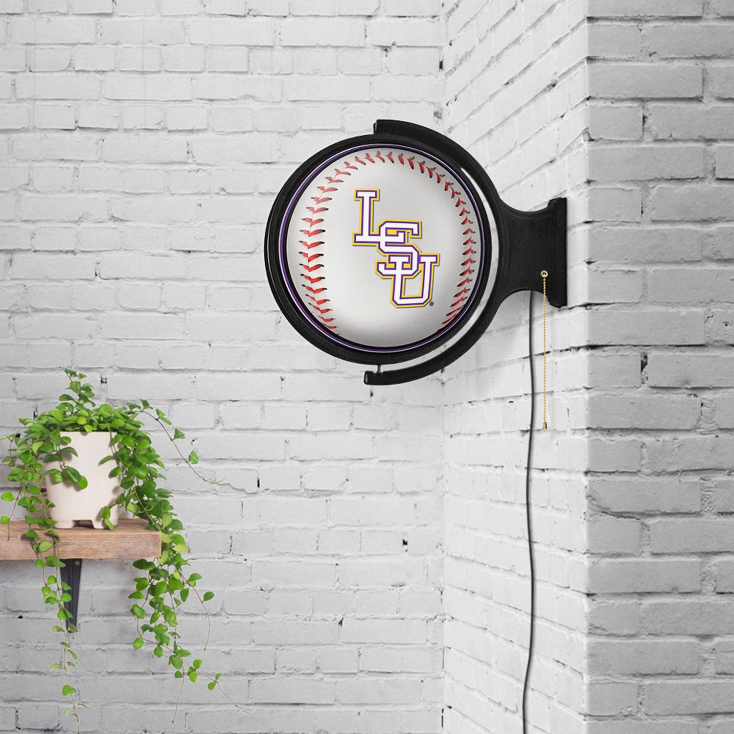 The Fan-Brand Louisiana State University Baseball Round Rotating Lighted Sign  - view number 3