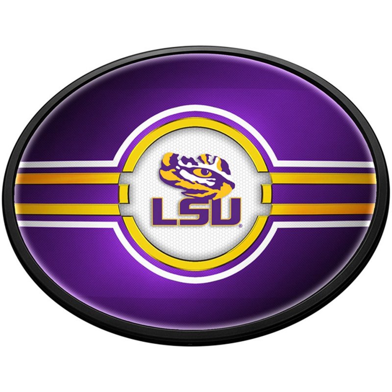 The Fan-Brand Louisiana State University Oval Slimline Lighted Wall Sign - NCAA Novelty at Academy Sports