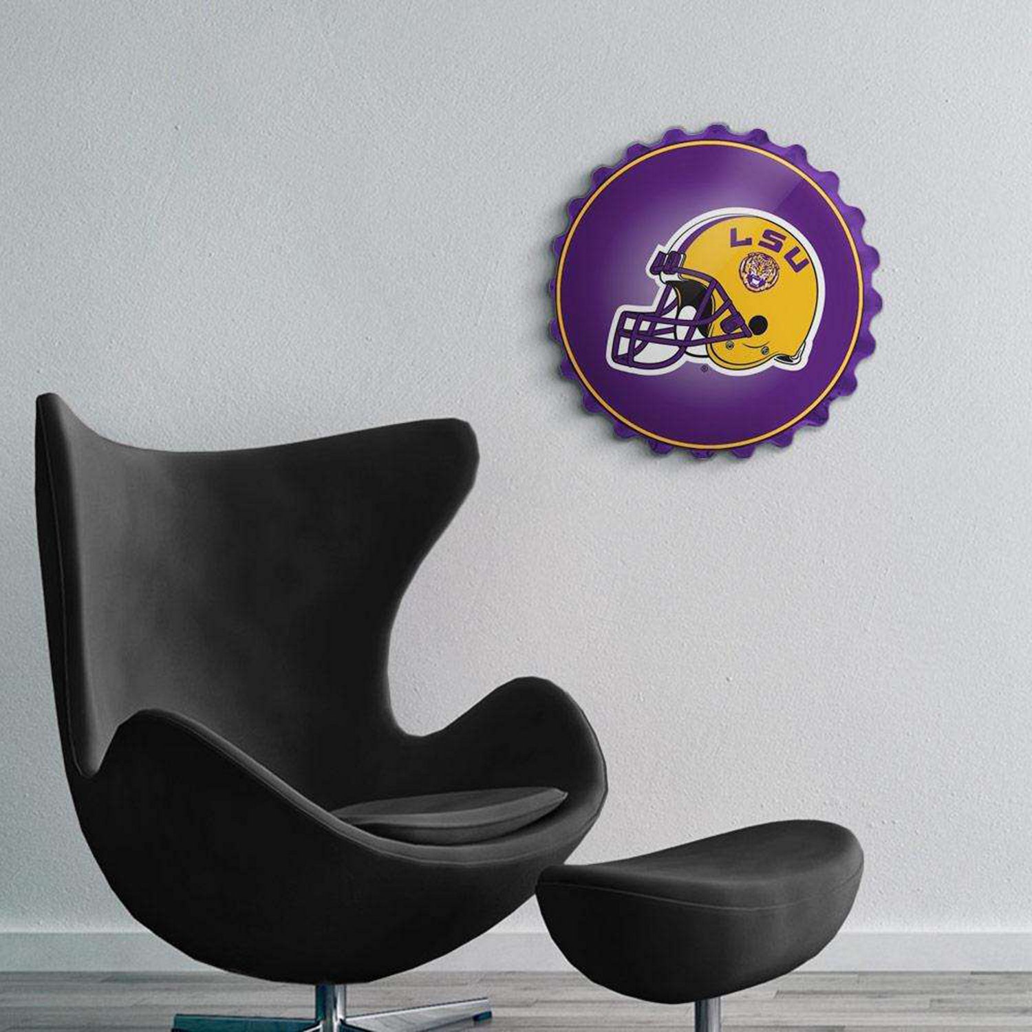 The Fan-Brand Louisiana State University Helmet Bottle Cap Sign - view number 3