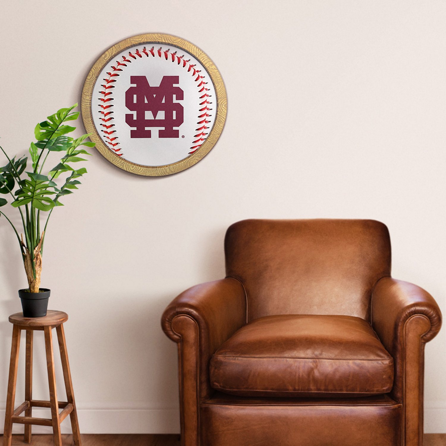 The Fan-Brand Mississippi State University Baseball Faux Barrel Top Sign - view number 3