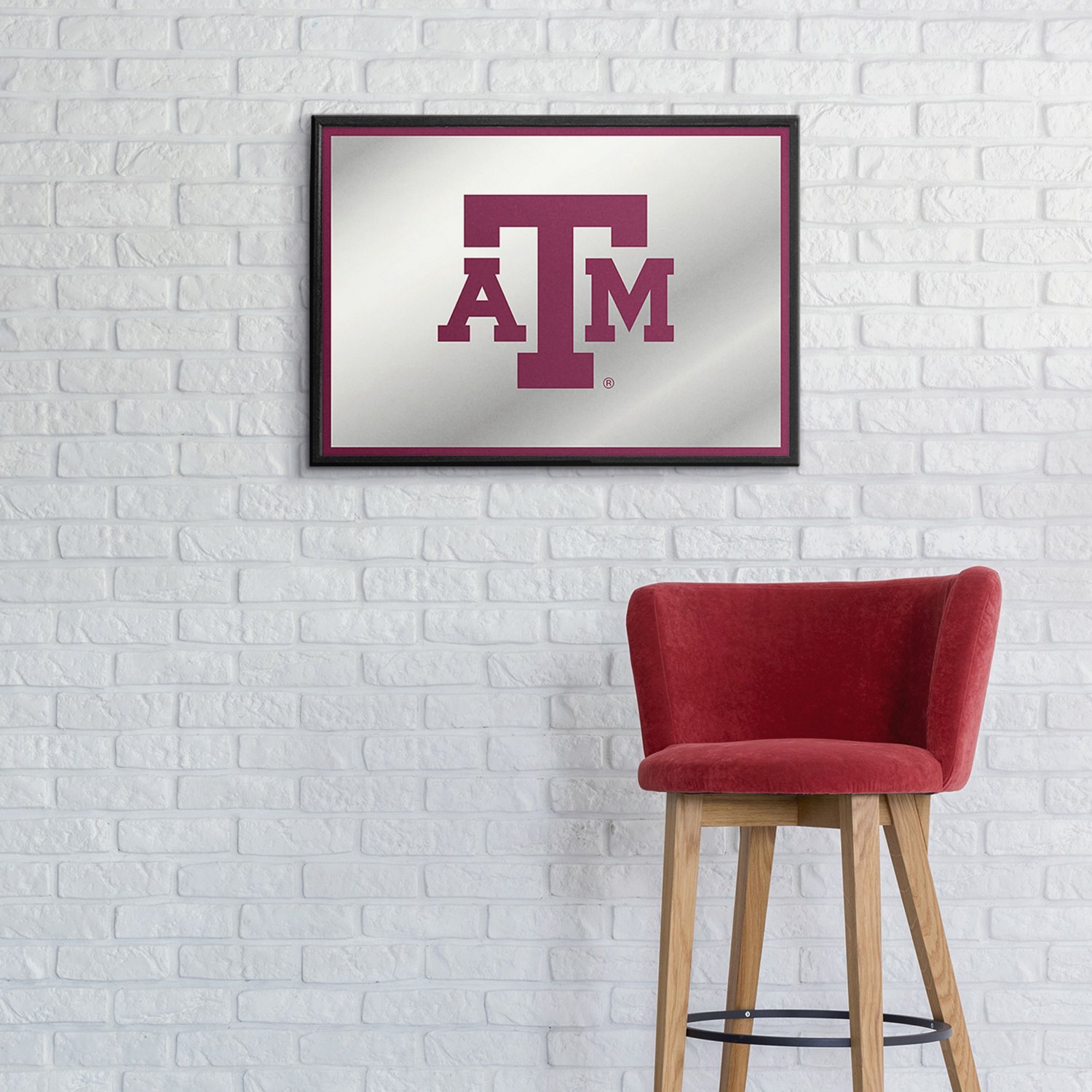 The Fan-Brand Texas A&M University Framed Mirrored Wall Sign - view number 3