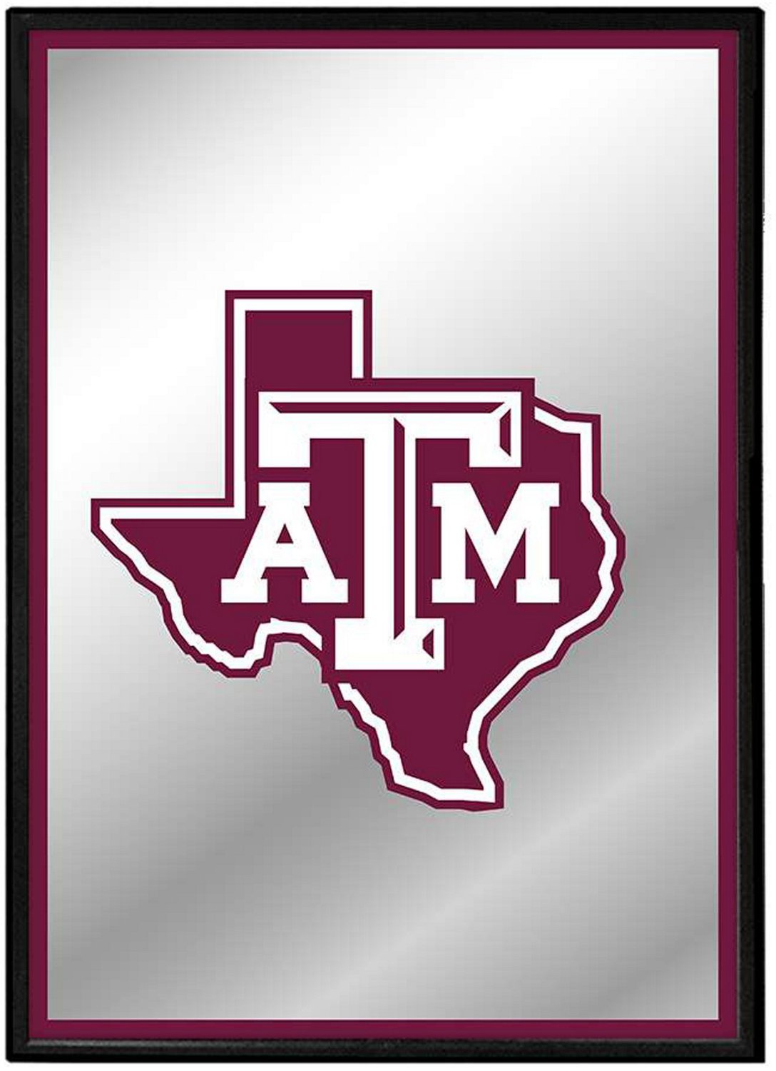 The Fan-Brand Texas A&M University: Texas Framed Mirrored Wall Sign