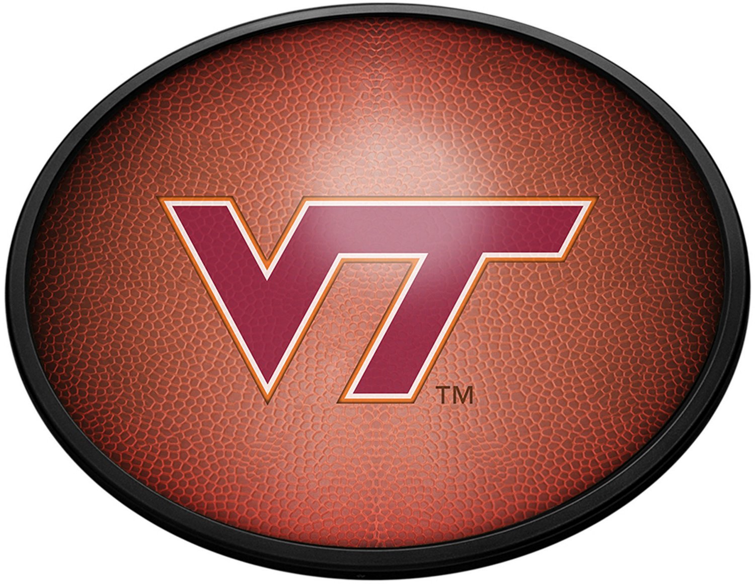 The Fan-Brand Virginia Tech Pigskin Oval Slimline Lighted Wall Sign