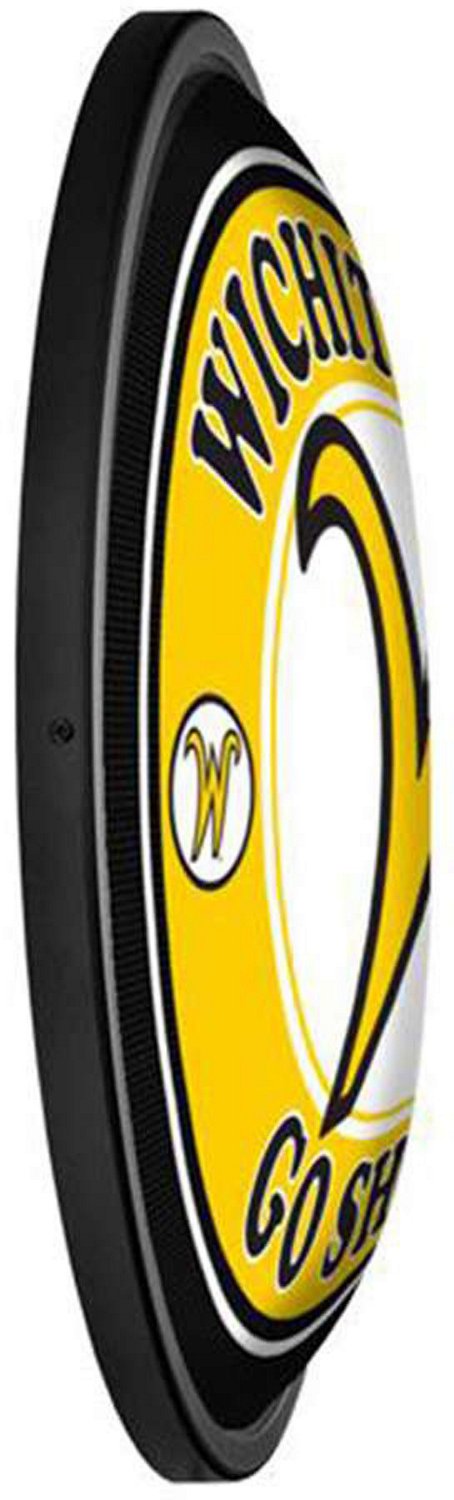 The Fan-Brand Wichita State University Script W Round Slimline Lighted Wall Sign - view number 3