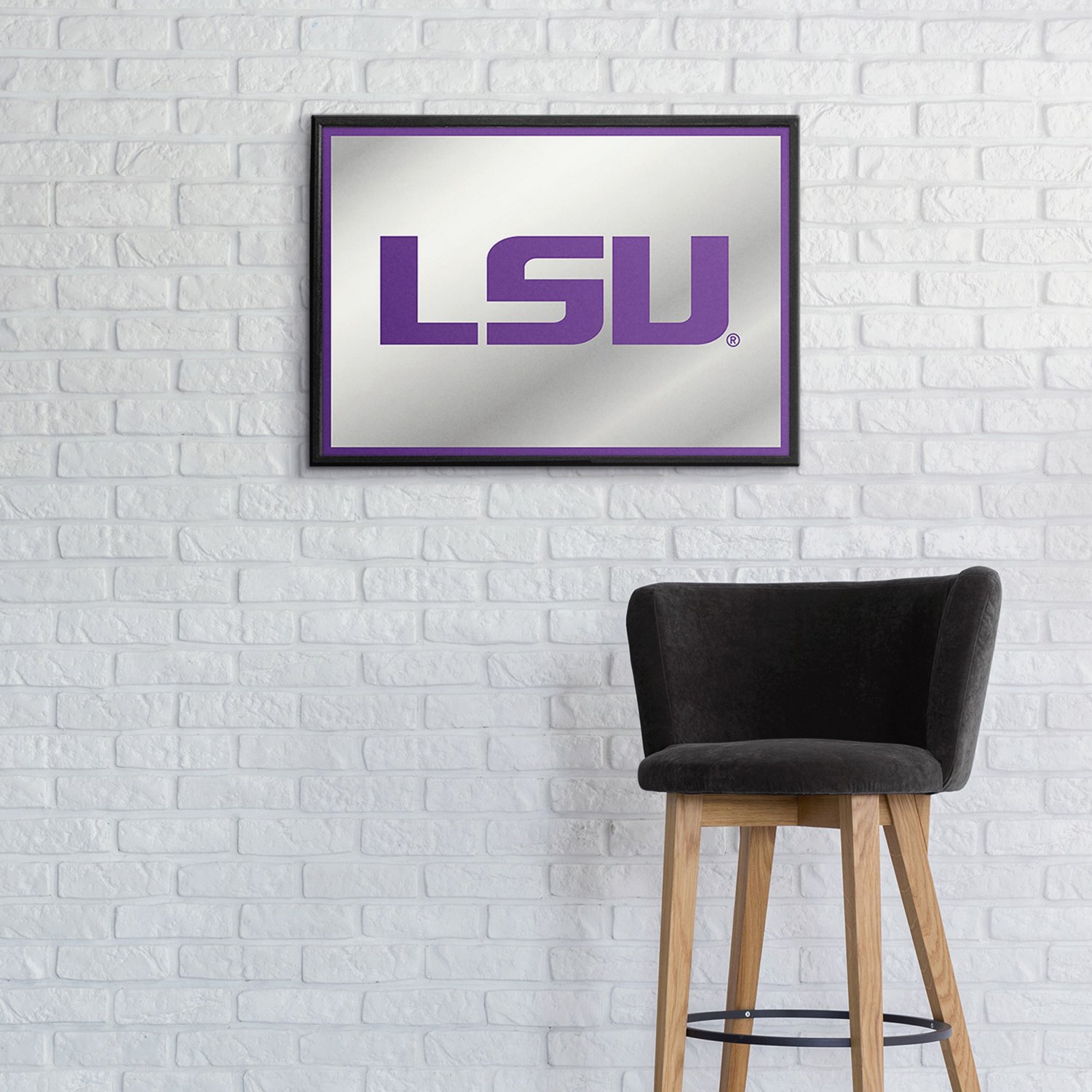 The Fan-Brand Louisiana State University Framed Mirrored Wall Sign - view number 3