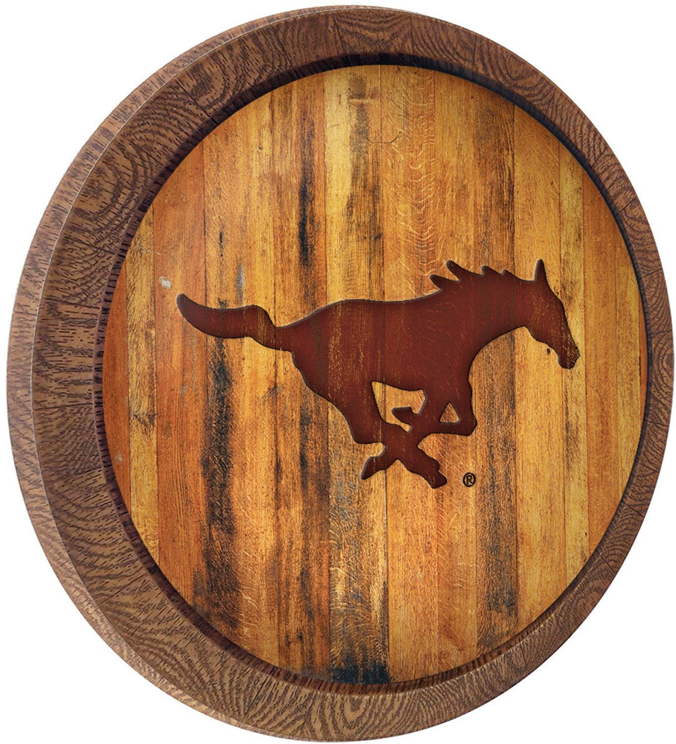 The Fan-Brand Southern Methodist University Branded Faux Barrel Top Sign  - view number 2