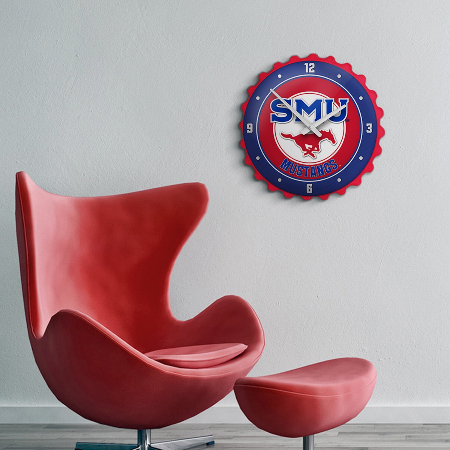 The Fan-Brand Southern Methodist University Mascot Bottle Cap Clock - view number 3