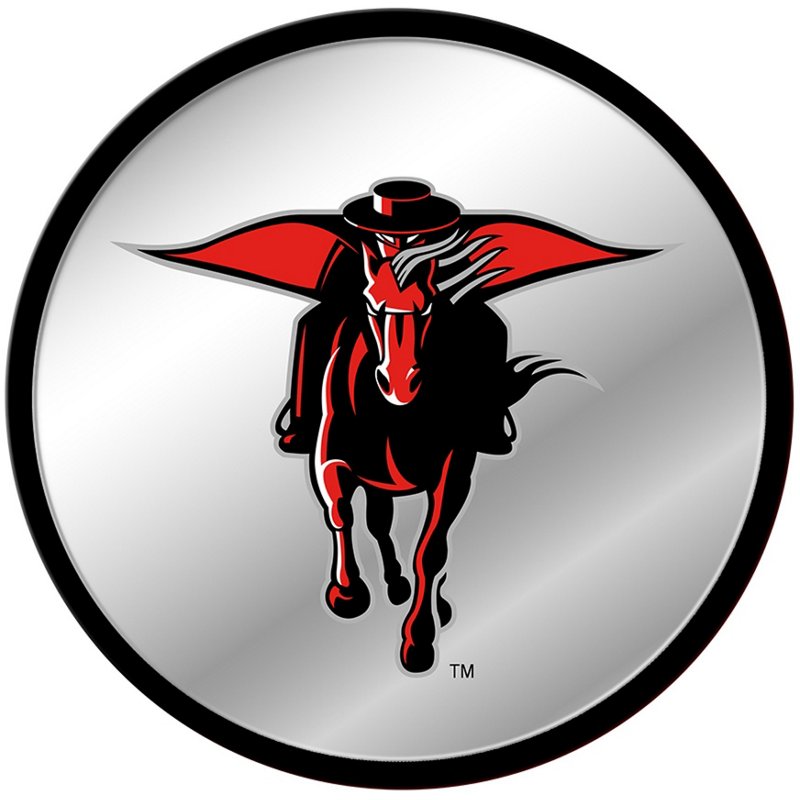 The Fan-Brand Texas Tech University Mascot Modern Disc Mirrored Wall Sign - NCAA Novelty at Academy Sports